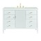 James Martin Vanities 48'' Vanity, Bright White w/ 3 CM Lime Delight Quartz Top 485-V48-BW-3LDL - alternate 1